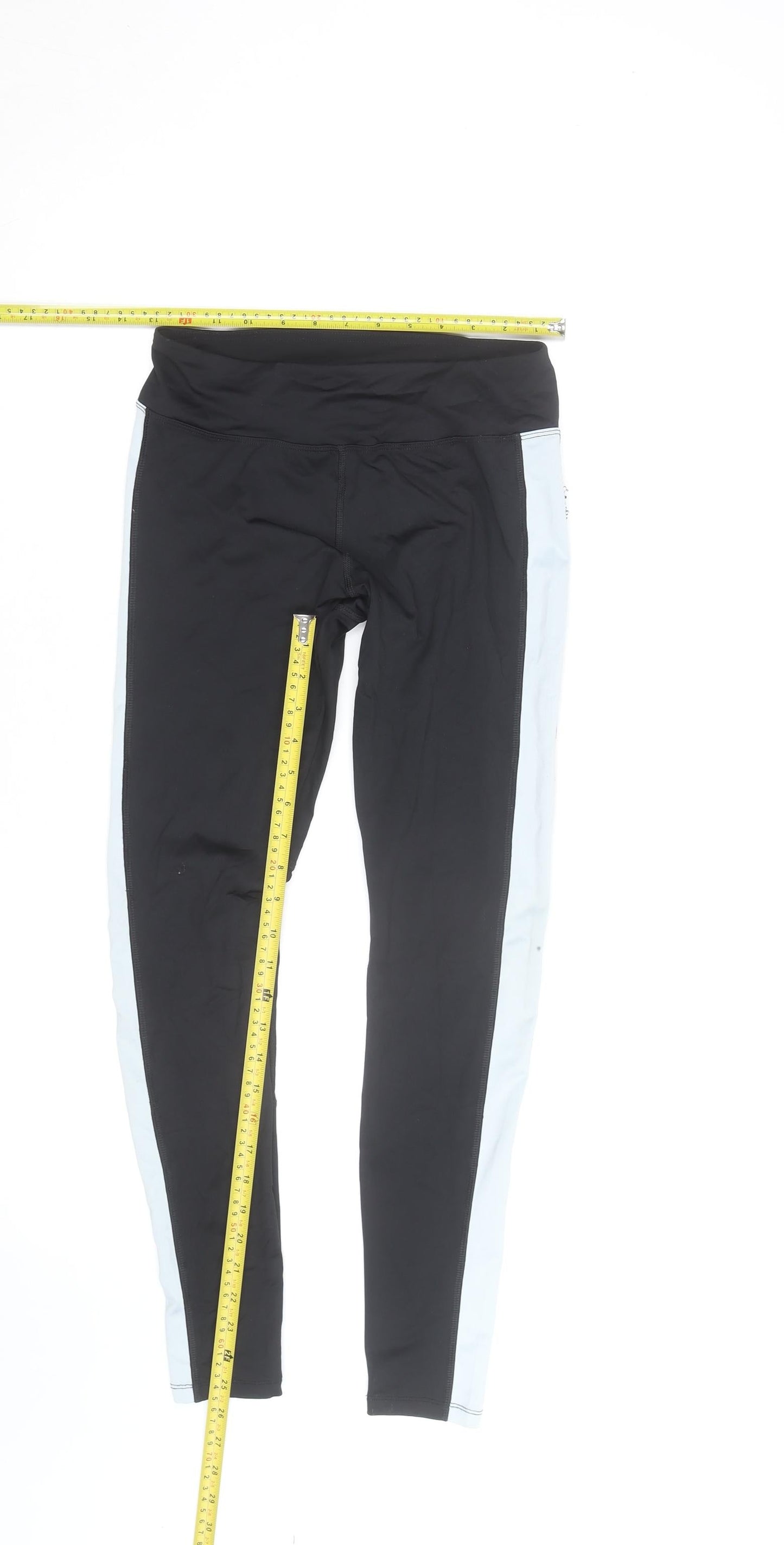 Forever 21 Women's Black Colourblock Leggings Size S Activewear