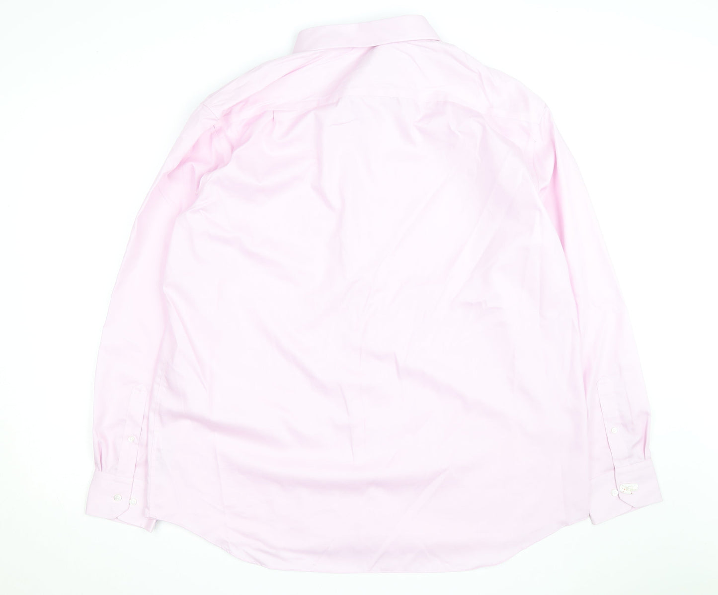 Marks and Spencer Men's Pink Regular Fit Long Sleeve Cotton Shirt 18.5in