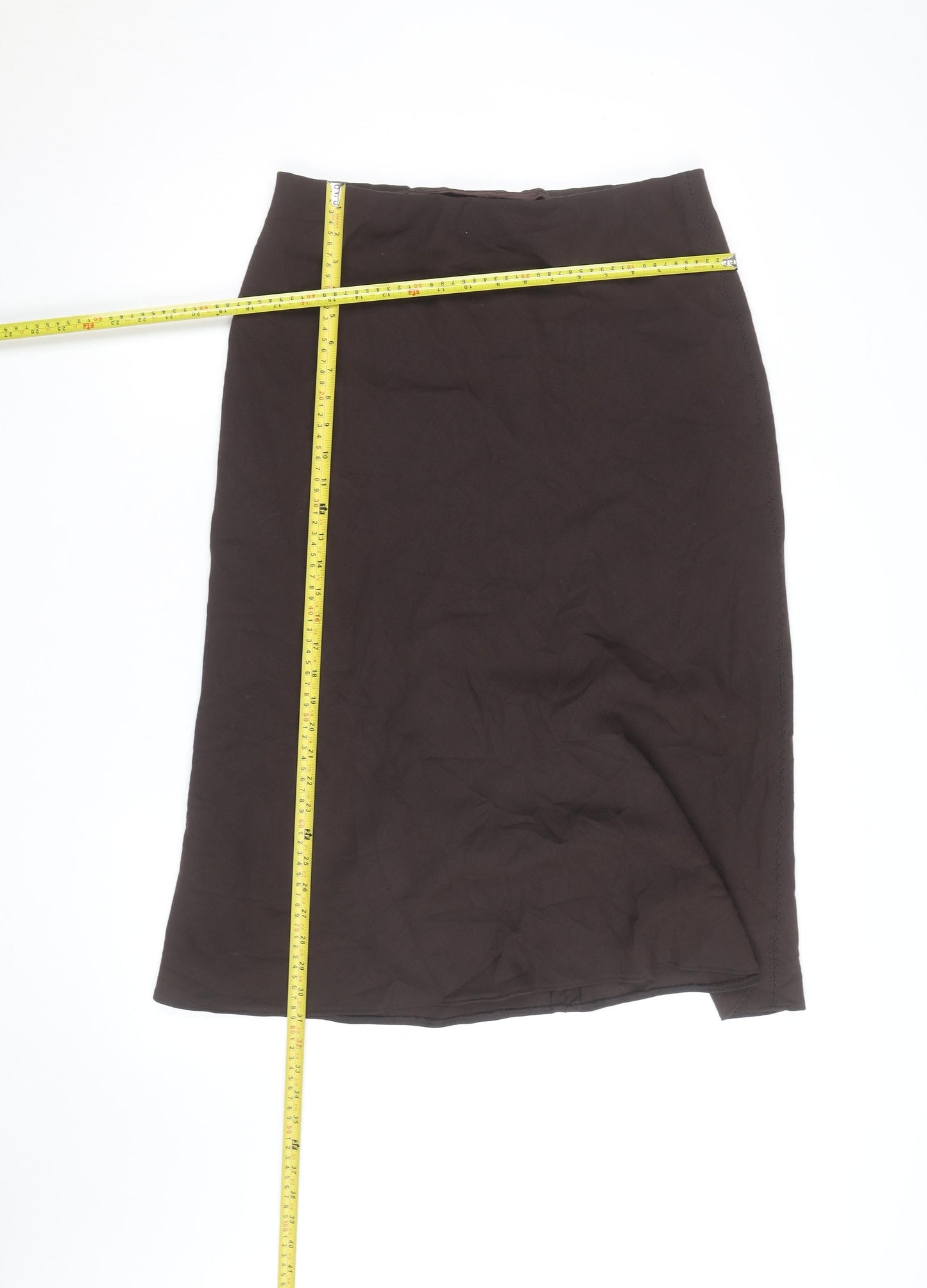 Marks and Spencer Women’s Brown Midi Pencil Skirt Size 16 Lined Workwear