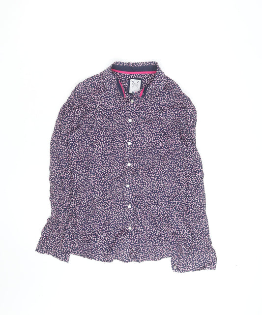 Prewornwholesale purple cropped slim fit active T-shirt with short sleeves and a high neckline.
