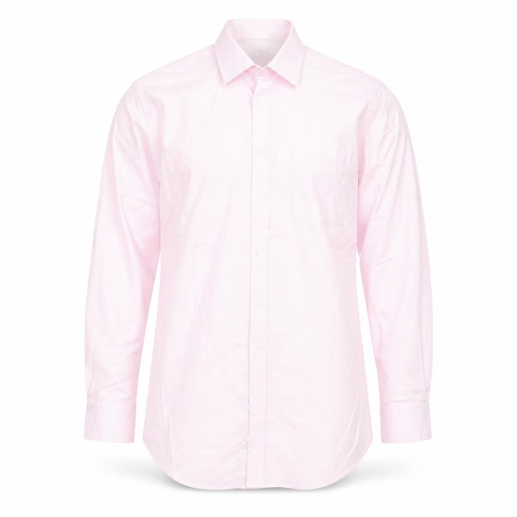 Marks & Spencer Men’s Pink Regular Fit Cotton Long Sleeve Shirt 16.5in