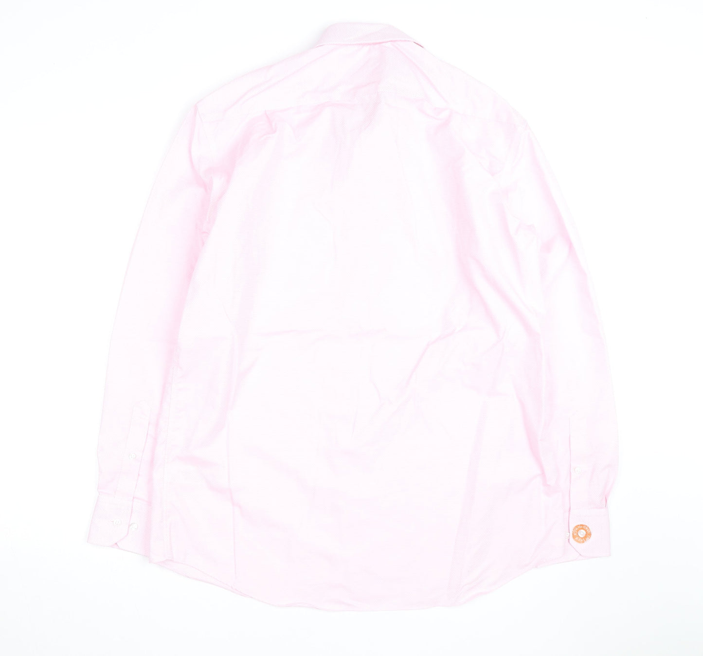 Marks and Spencer Men’s Pink Regular Fit Cotton Long Sleeve Shirt 16.5in