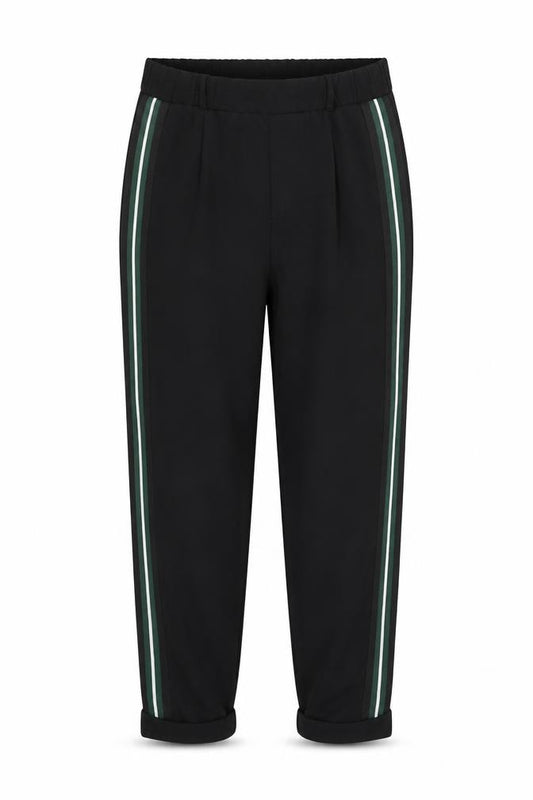 Bershka Womens Black Stripe Jogger Trousers Size M