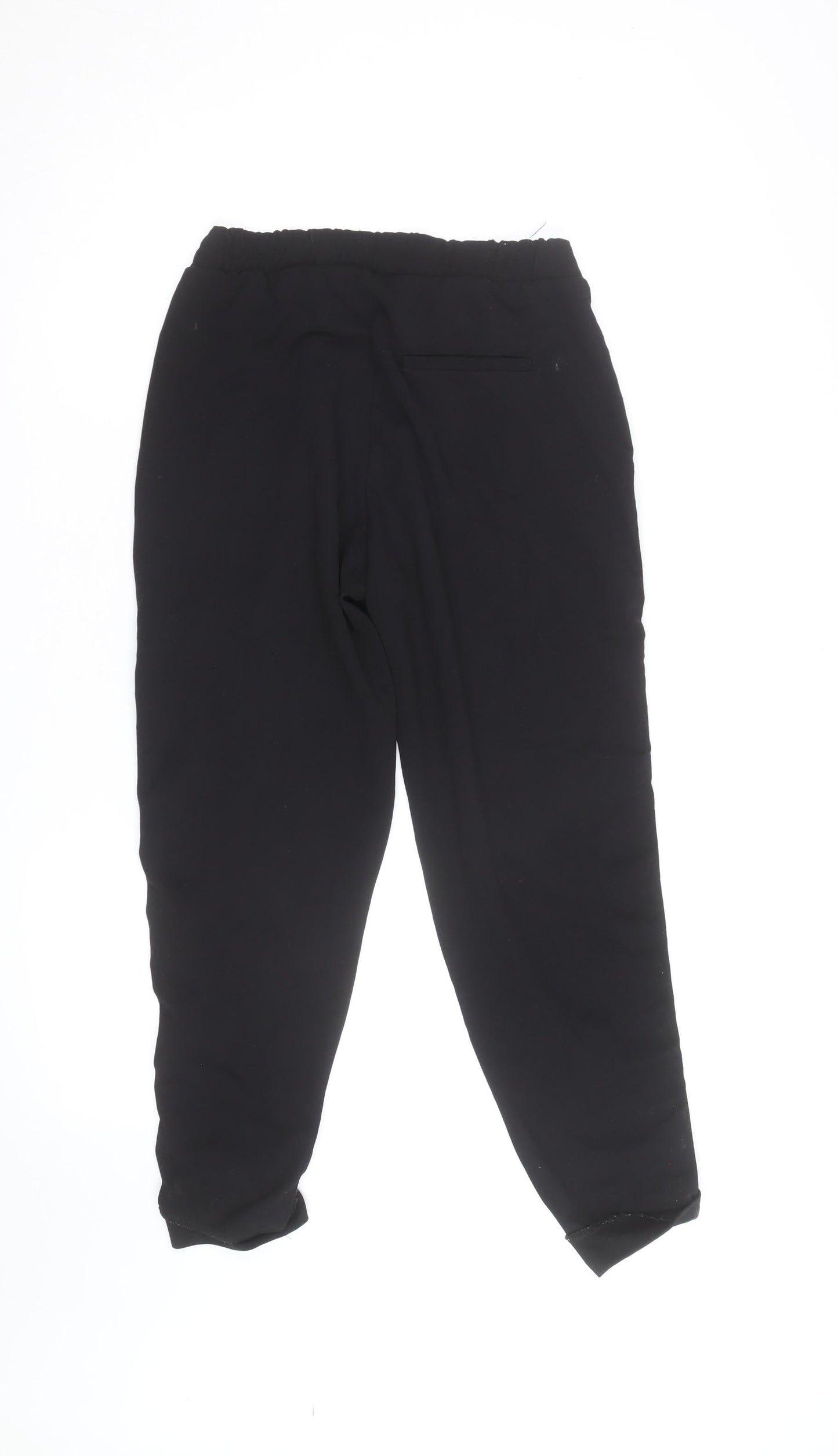 Bershka Womens Black Stripe Jogger Trousers Size M