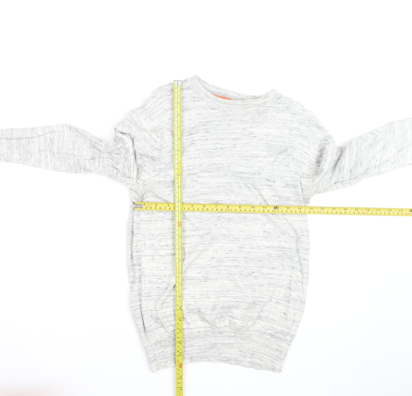 Superdry Men's Grey Small Crew Neck Pullover Jumper