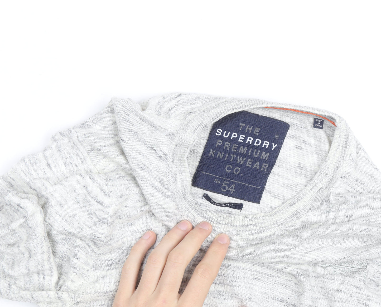 Superdry Men's Grey Small Crew Neck Pullover Jumper