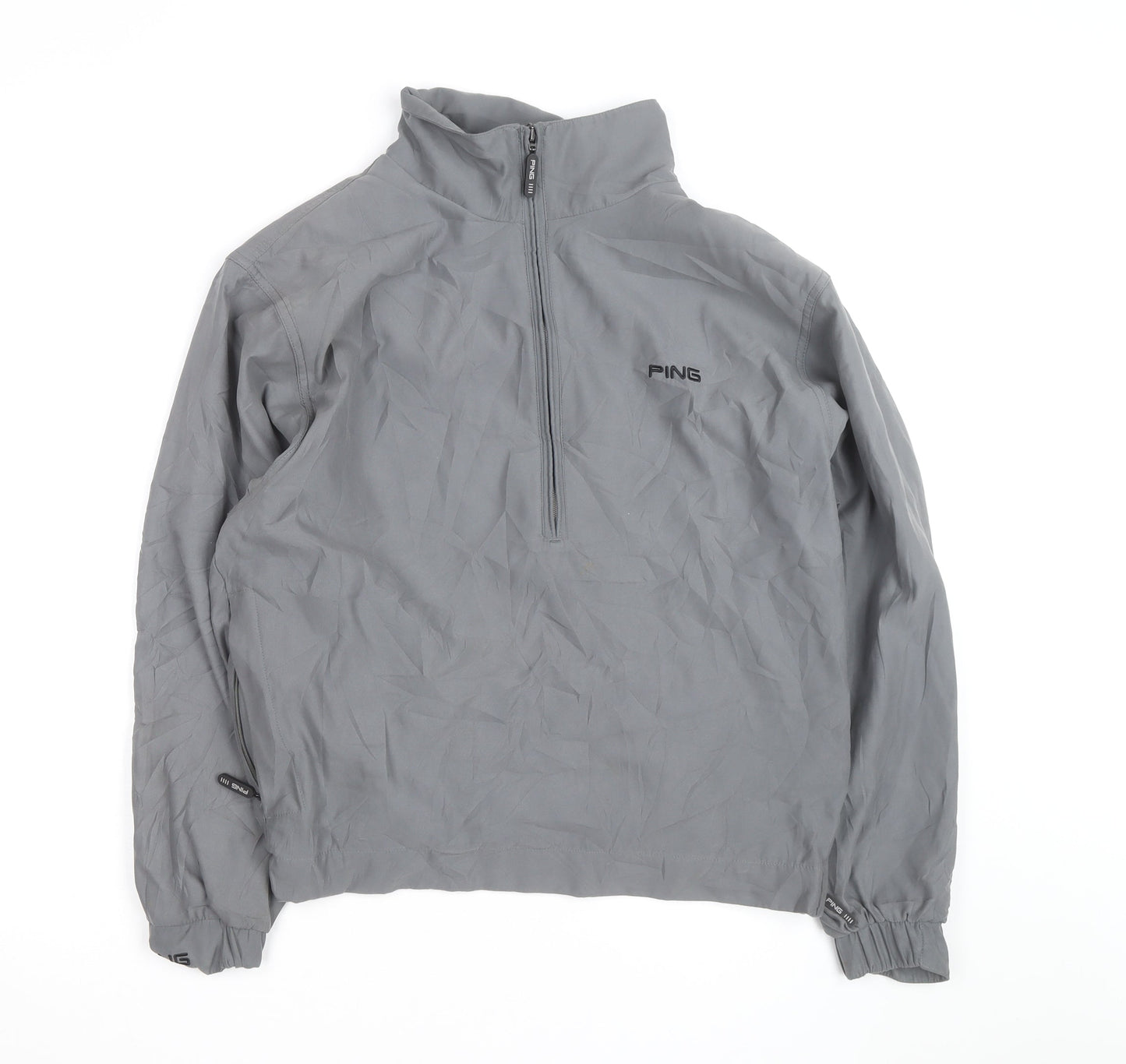 PING Men's Grey Small Windbreaker Golf Jacket Lightweight