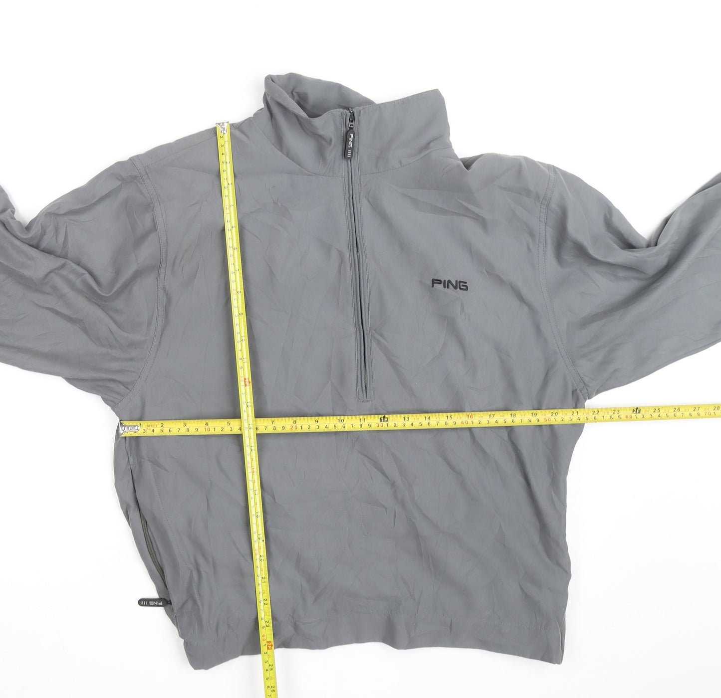 PING Men's Grey Small Windbreaker Golf Jacket Lightweight