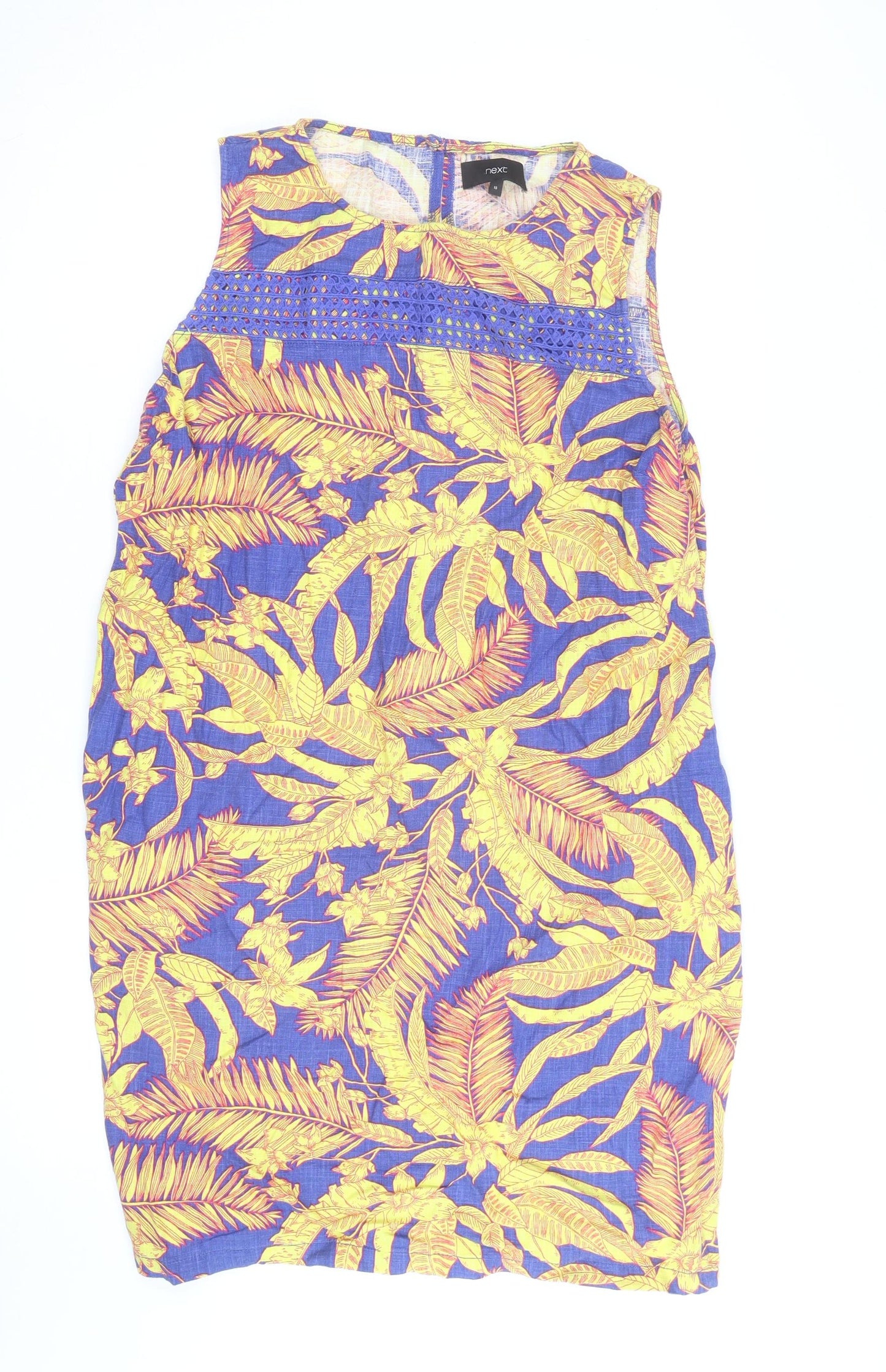 Next Women’s Multicoloured Tropical Shift Dress Size 18 Sleeveless