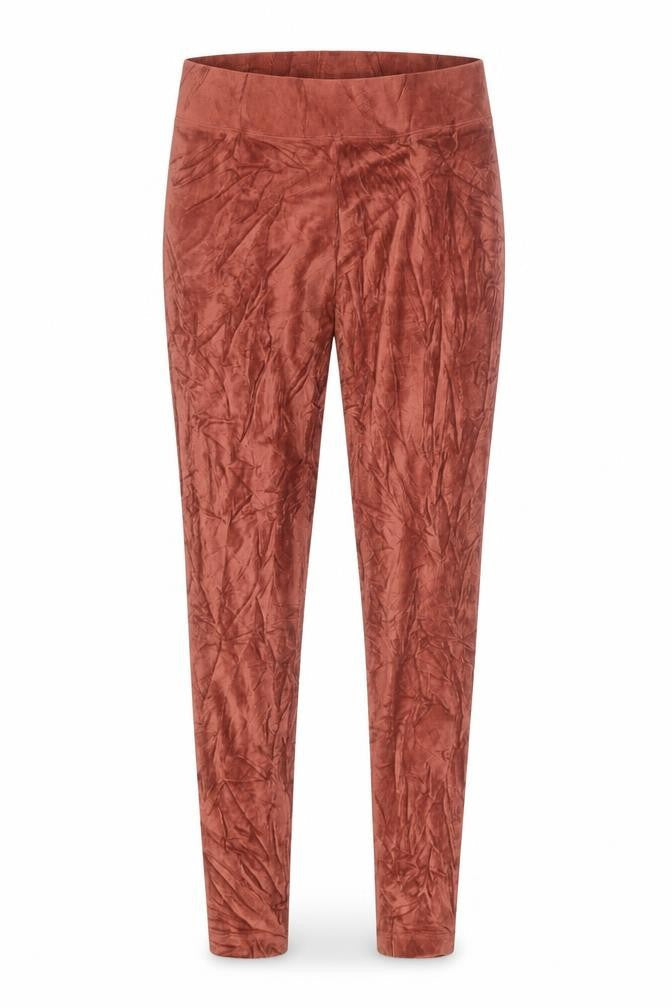 Marks & Spencer Womens Brown Velvet Leggings Size 10 Stretch Pull-On