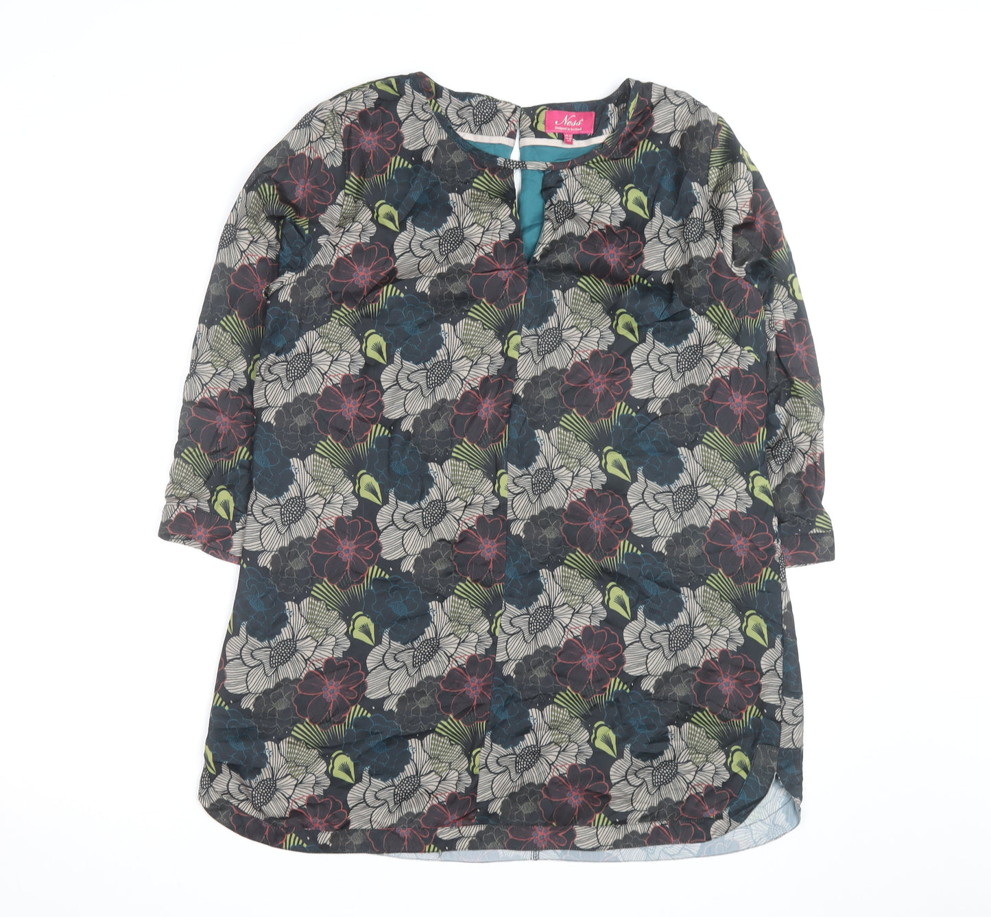Ness Women’s Multicoloured Floral Tunic Blouse UK 12