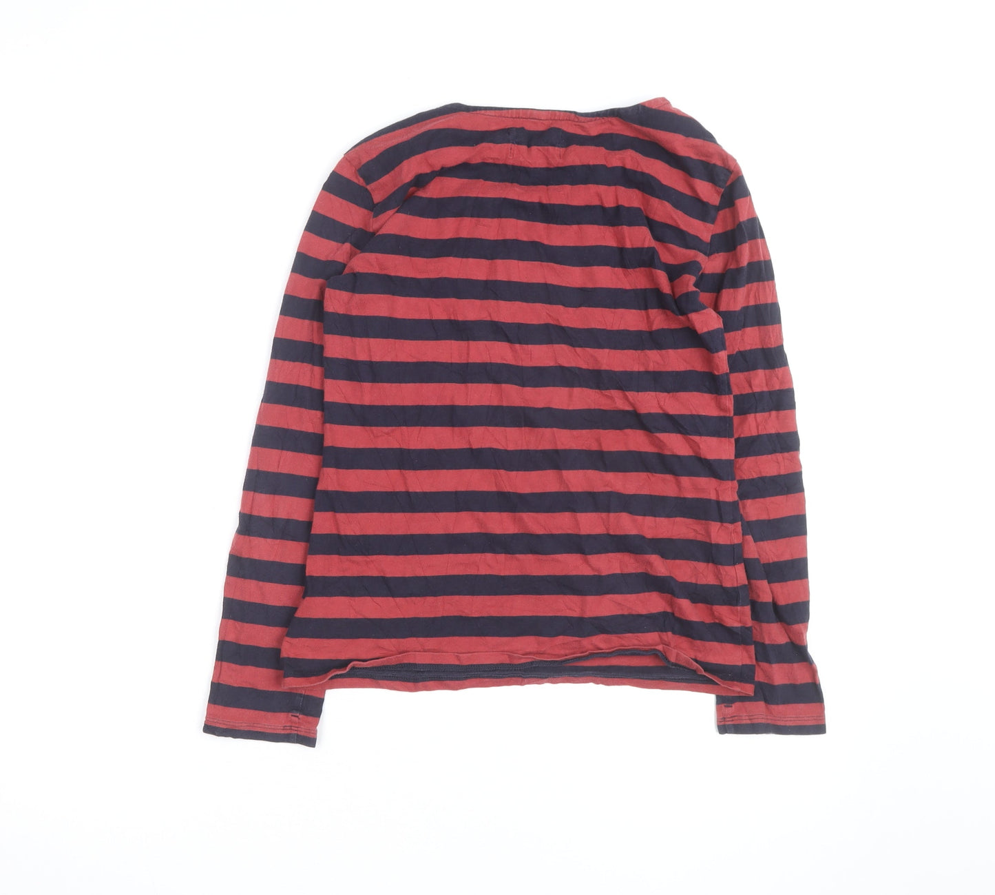 Seasalt Women’s Red Striped Organic Cotton Long Sleeve T-Shirt Size 8