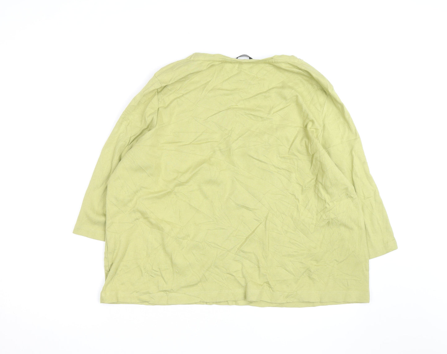 Marks and Spencer Women’s Green Embroidered Tunic Top UK 24 Cotton