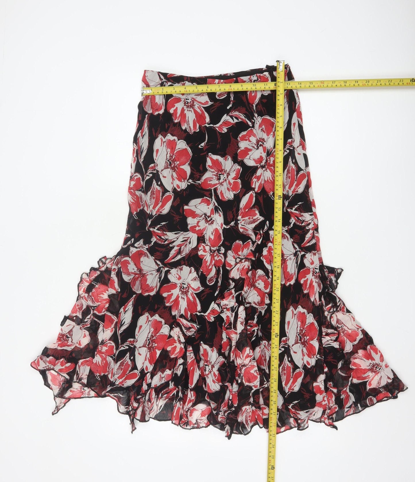 Marks and Spencer Womens Multicoloured Floral Flare Midi Skirt Size 8