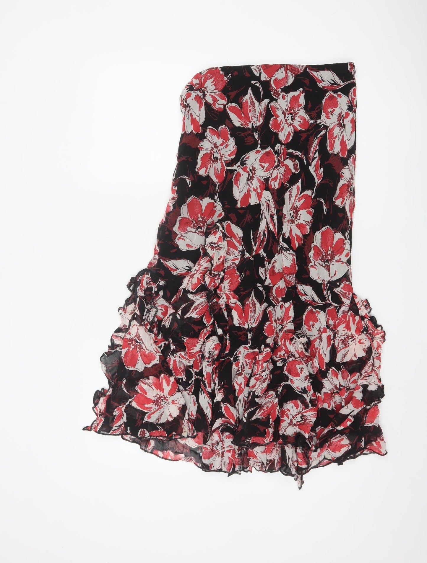 Marks and Spencer Womens Multicoloured Floral Flare Midi Skirt Size 8