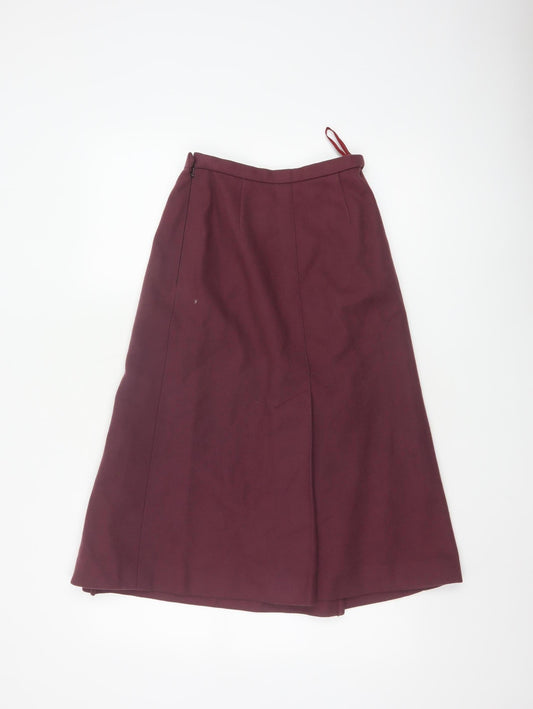 Planet Women’s Red Wool A-Line Midi Skirt Size 8