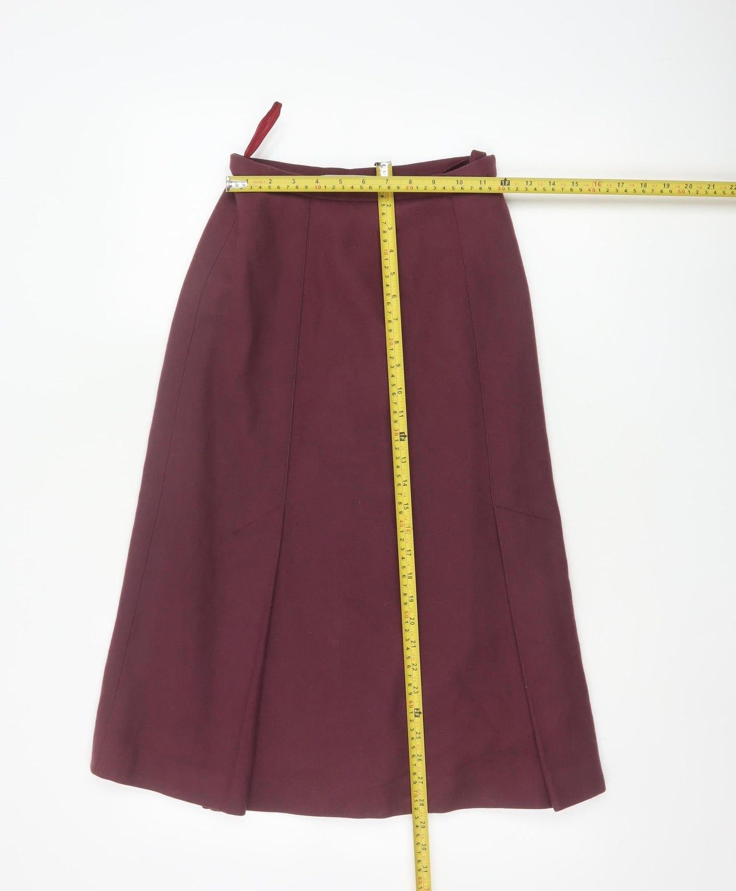 Planet Women’s Red Wool A-Line Midi Skirt Size 8