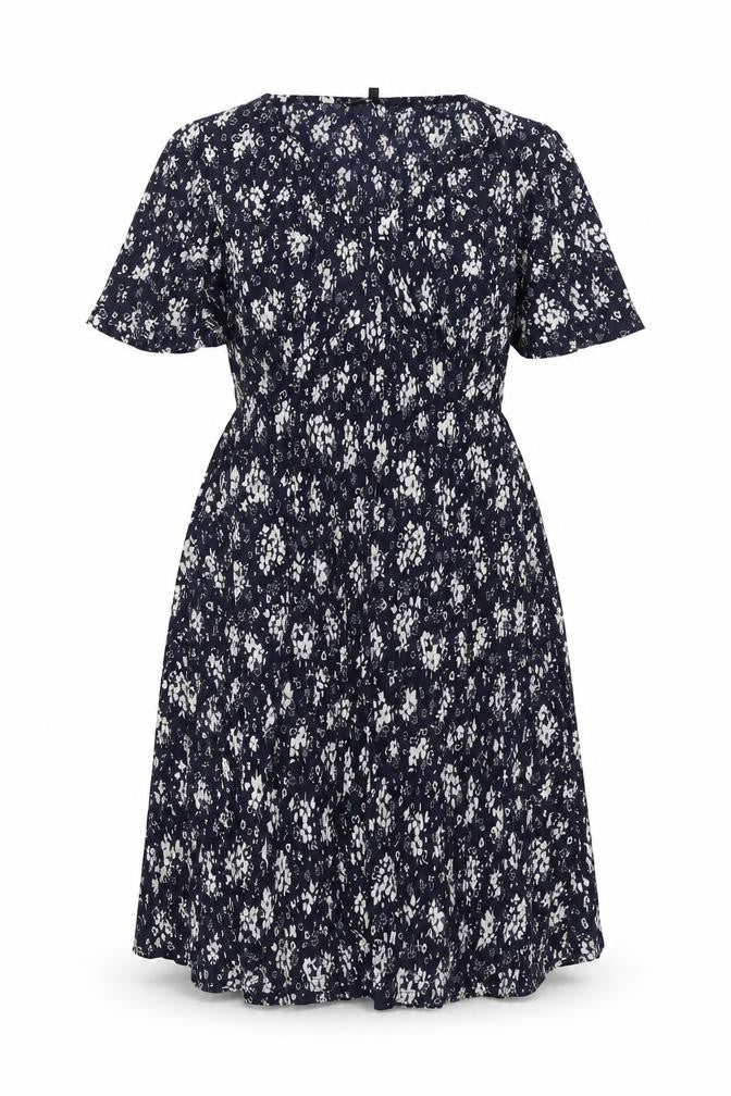 Roman Petite Women’s Blue Floral Fit & Flare Knee Length Dress Size 12