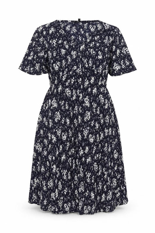 Roman Petite Women’s Blue Floral Fit & Flare Knee Length Dress Size 12