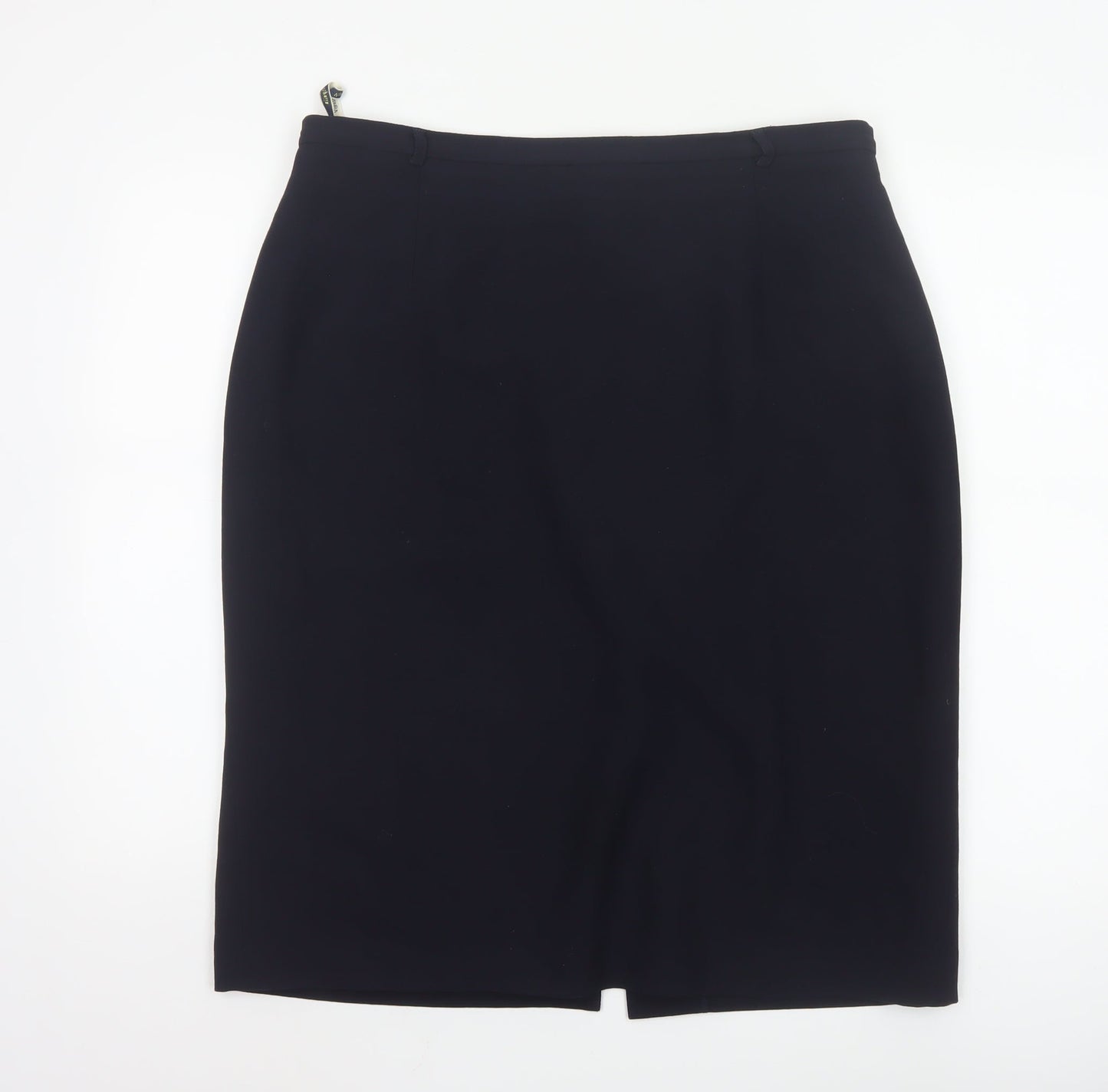 Viyella Women's Black Size 16 Wool Pencil Skirt