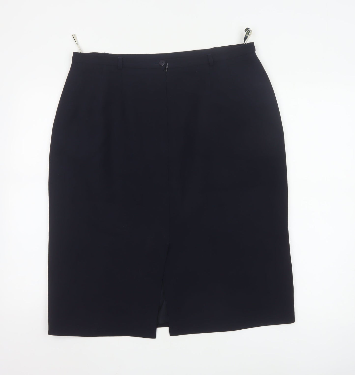 Viyella Women's Black Size 16 Wool Pencil Skirt