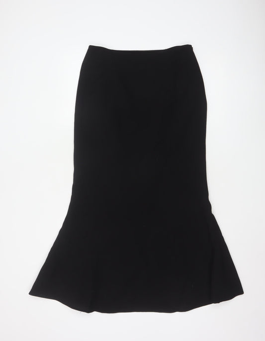CC Women’s Black Wool Blend Trumpet Midi Skirt Size 10