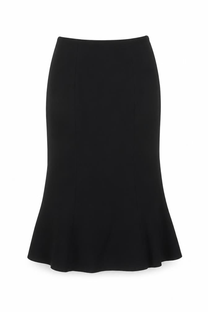 Country Casuals Women’s Black Wool Blend Trumpet Midi Skirt Size 10