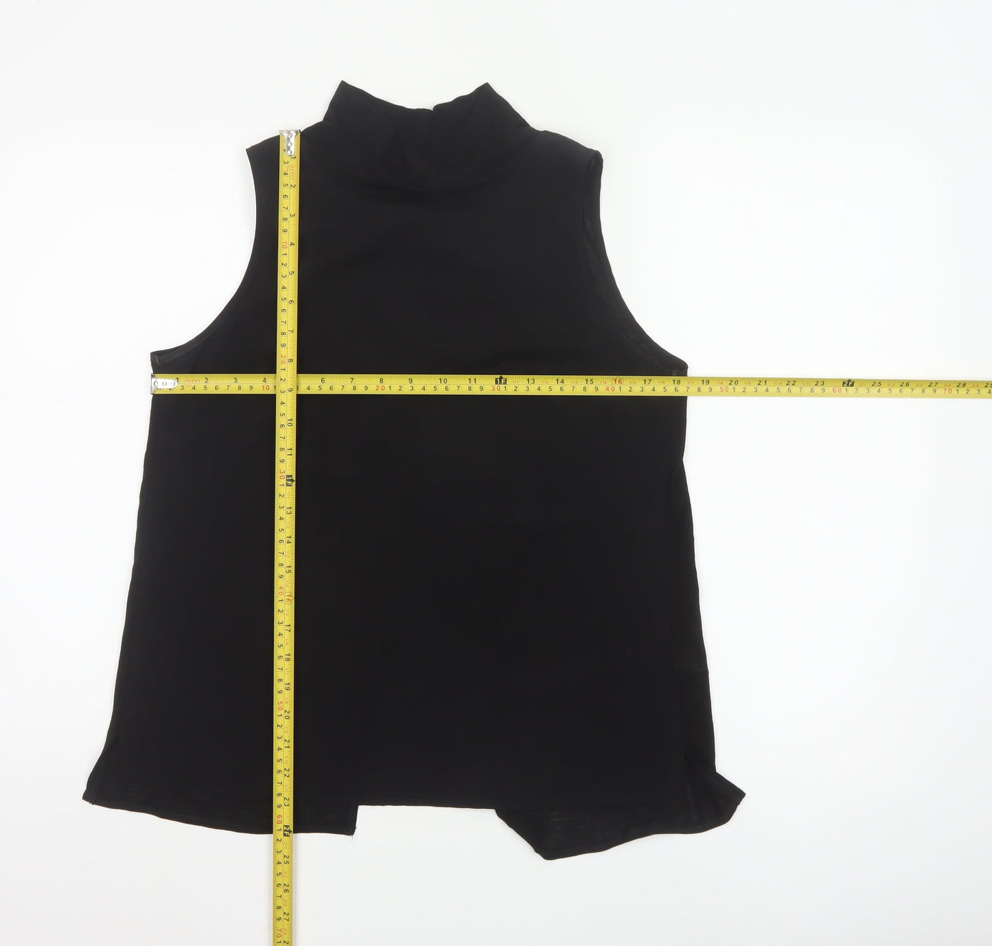 French Connection Women's Black Sleeveless Wrap Blouse Size S