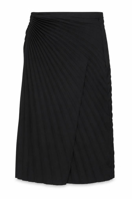 Marks and Spencer Women's Black Pleated Midi Skirt Size 12