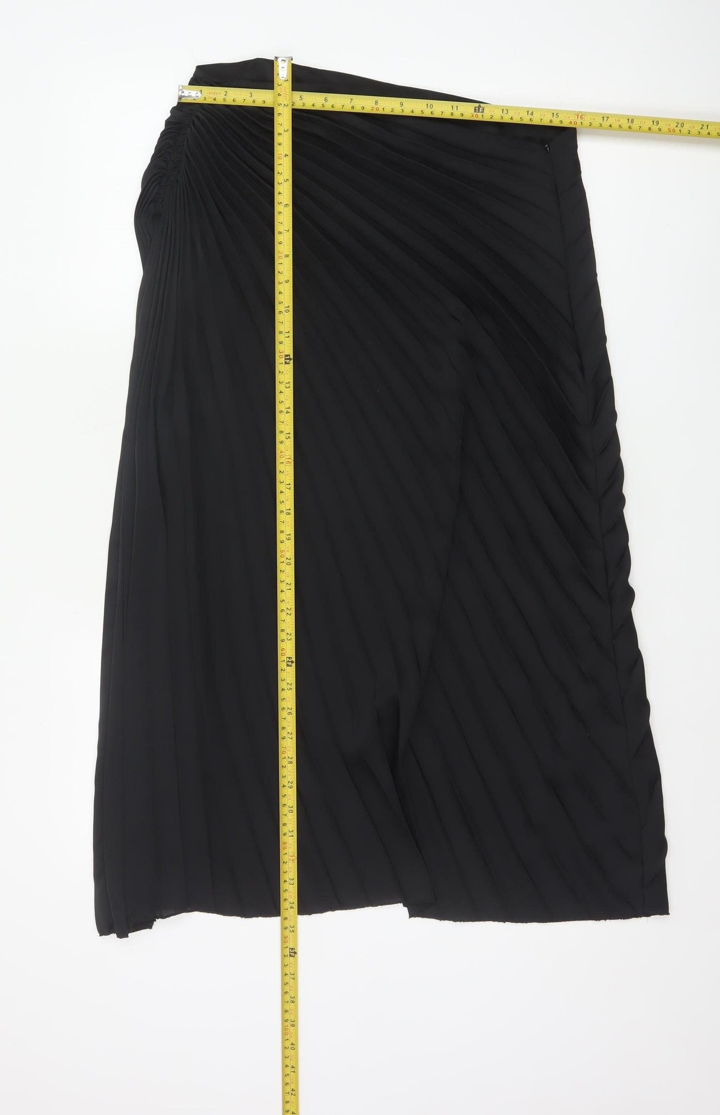 Marks and Spencer Women's Black Pleated Midi Skirt Size 12