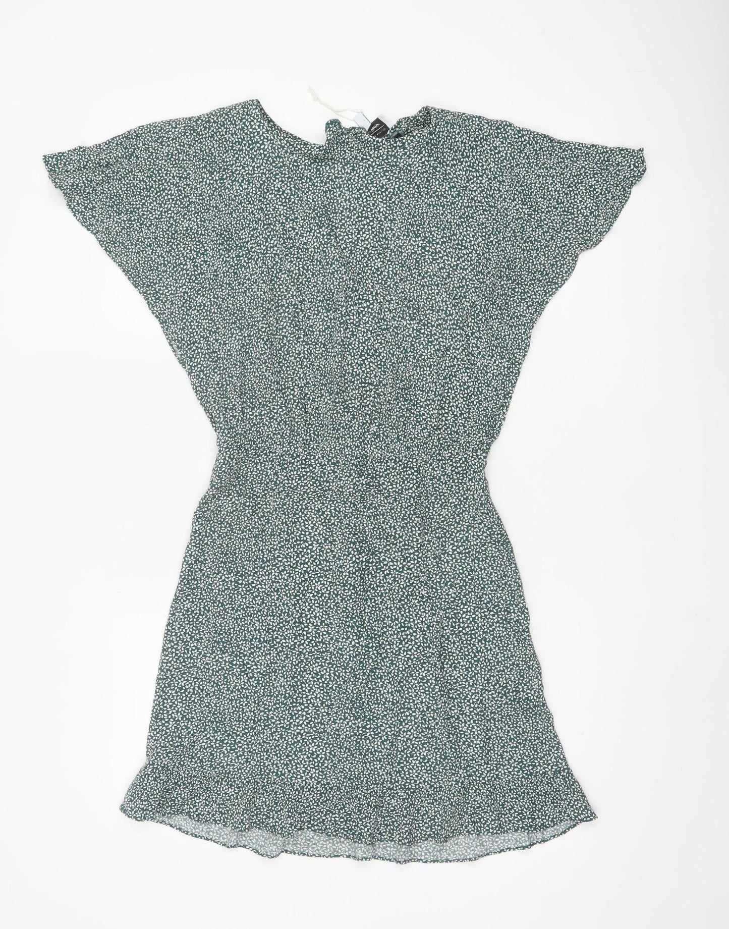 & Other Stories Women Green Floral Short Shift Dress Size 6
