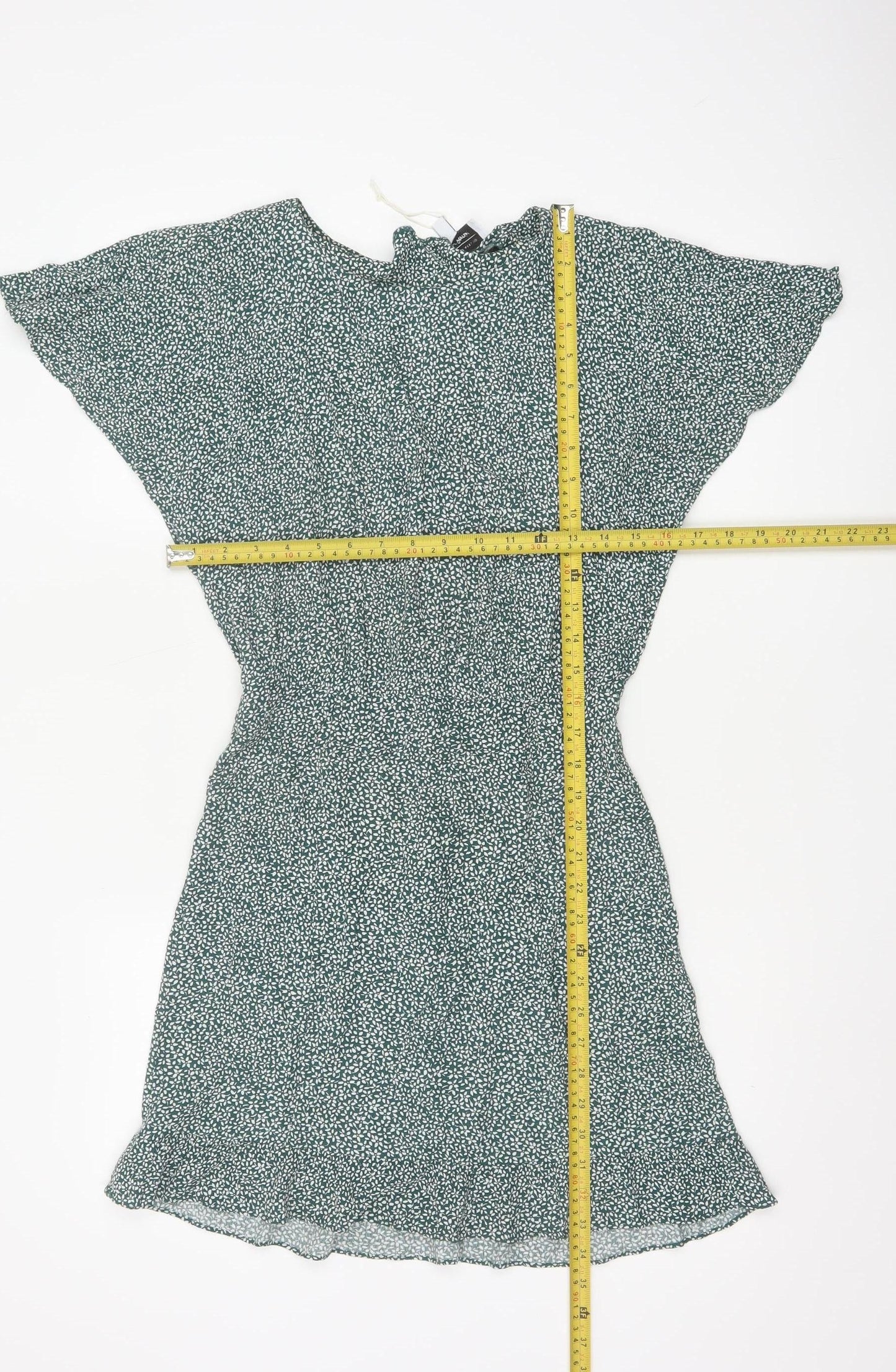 & Other Stories Women Green Floral Short Shift Dress Size 6