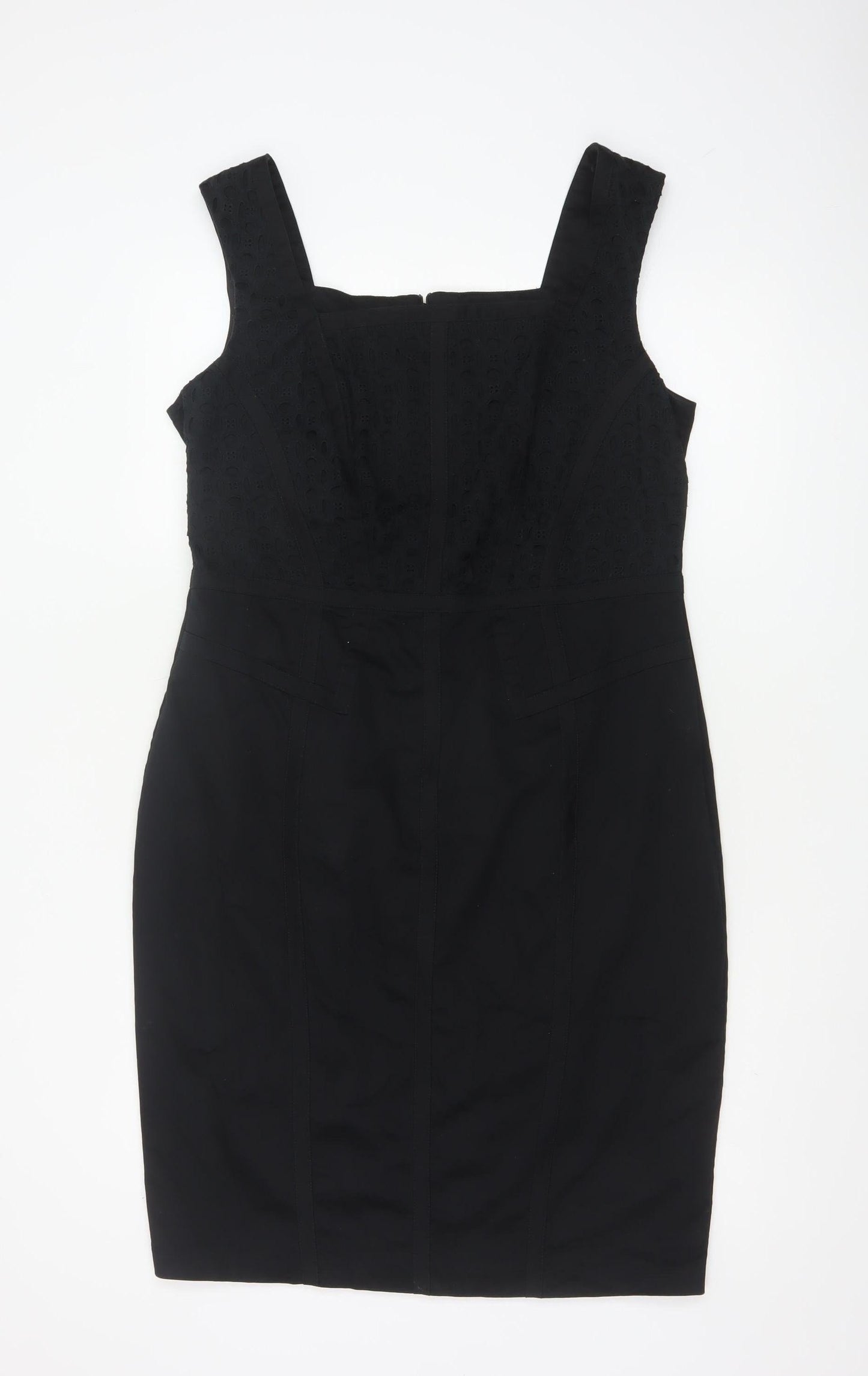 Marks and Spencer Women’s Black Cotton Sheath Dress UK 16