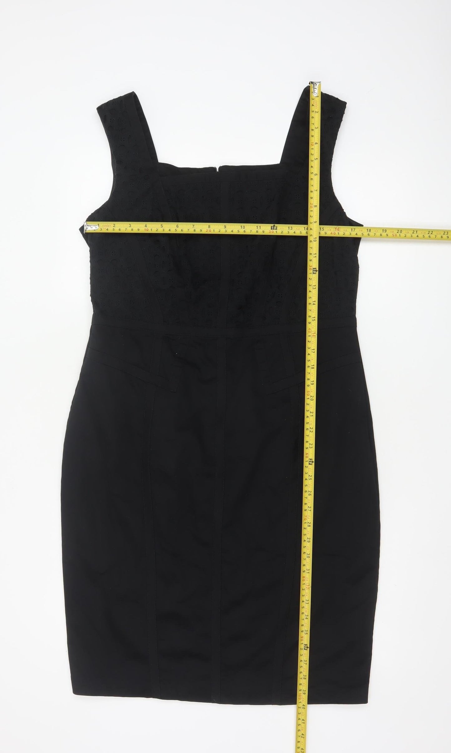 Marks and Spencer Women’s Black Cotton Sheath Dress UK 16