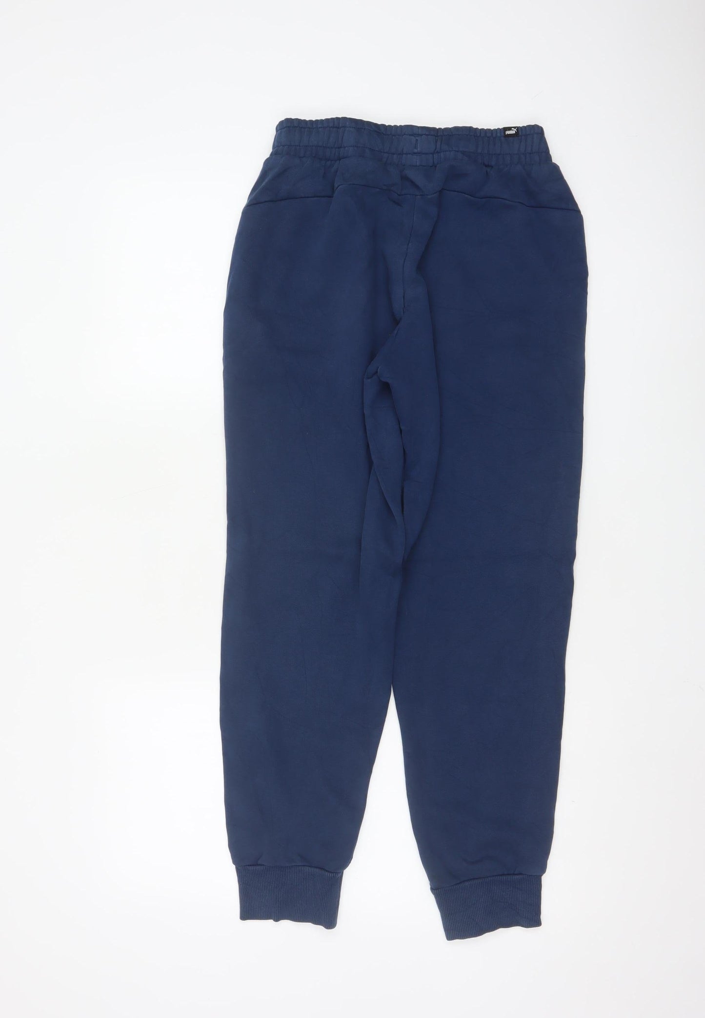 Puma Womens Navy Blue Small Jogger Sweatpants Elastic Waist Sportswear