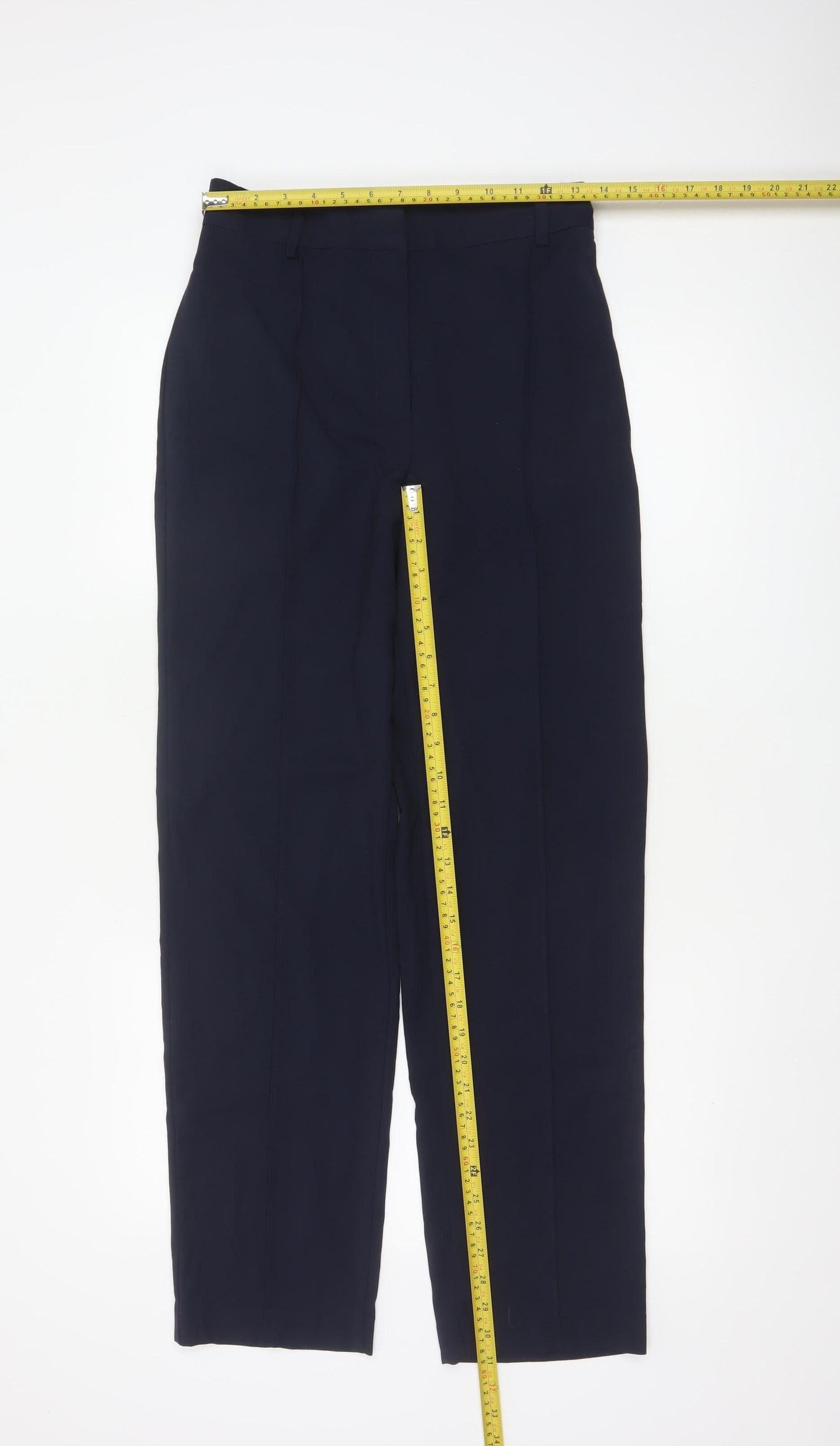 Marks and Spencer Women’s Blue Size 10 The Freya Relaxed Straight Trousers