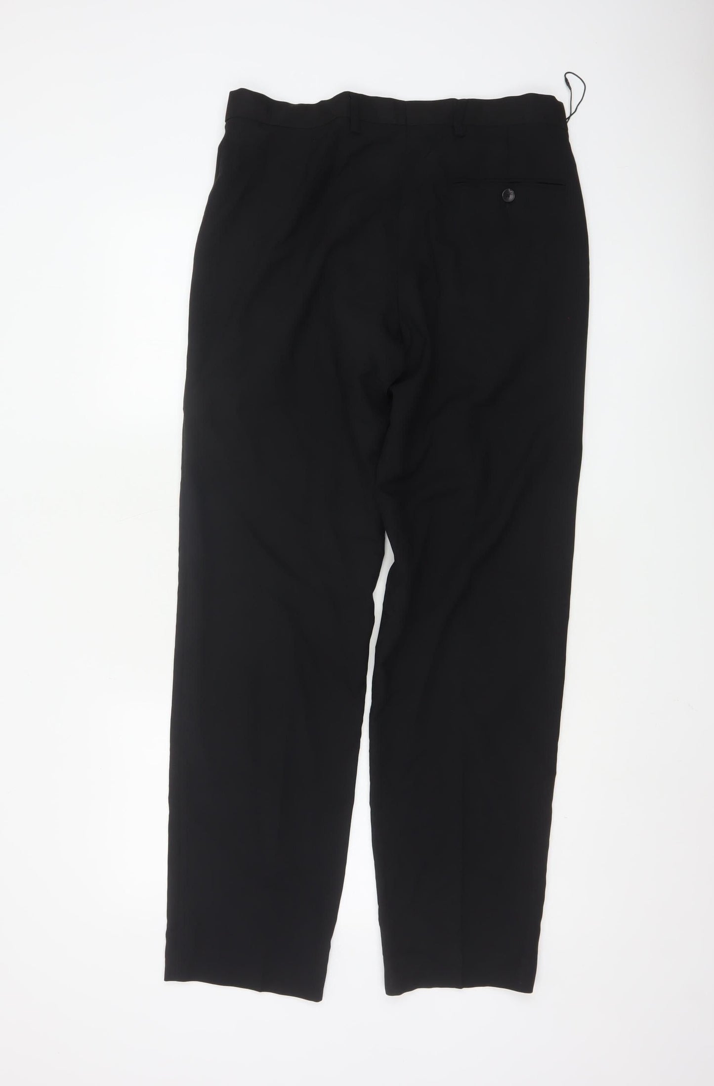Marks and Spencer Men's Black 32x33 Tailored Dress Trousers