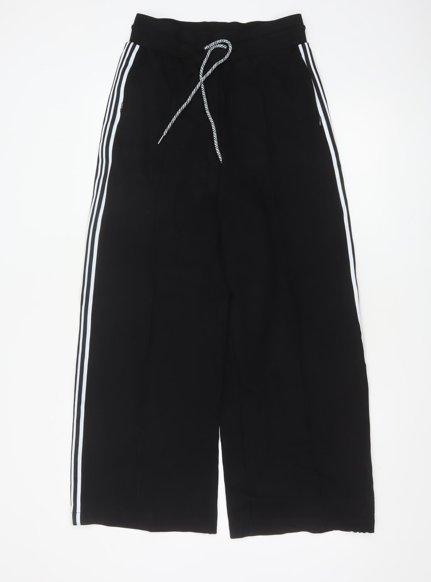 Marks and Spencer Women's Black Size 8 Wide Leg Jogger Trousers