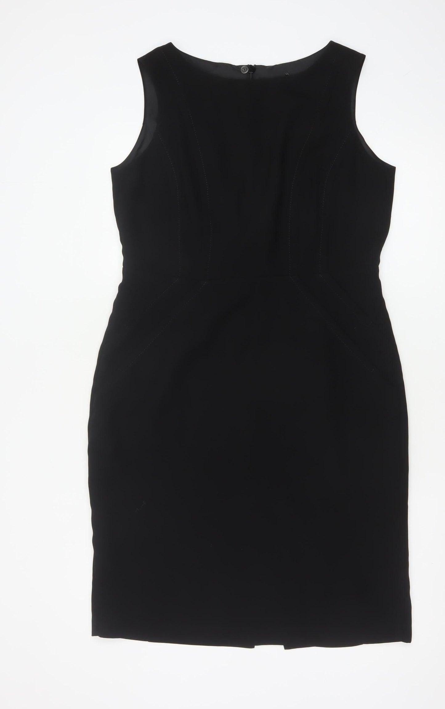 Marks and Spencer Women’s Black Sheath Dress Size 14 Sleeveless Workwear