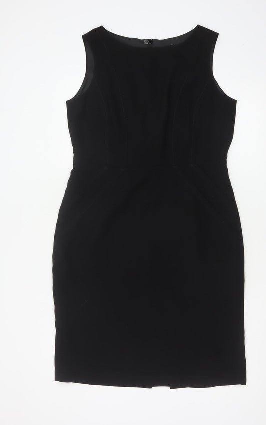 Marks and Spencer Women’s Black Sheath Dress Size 14 Sleeveless Workwear
