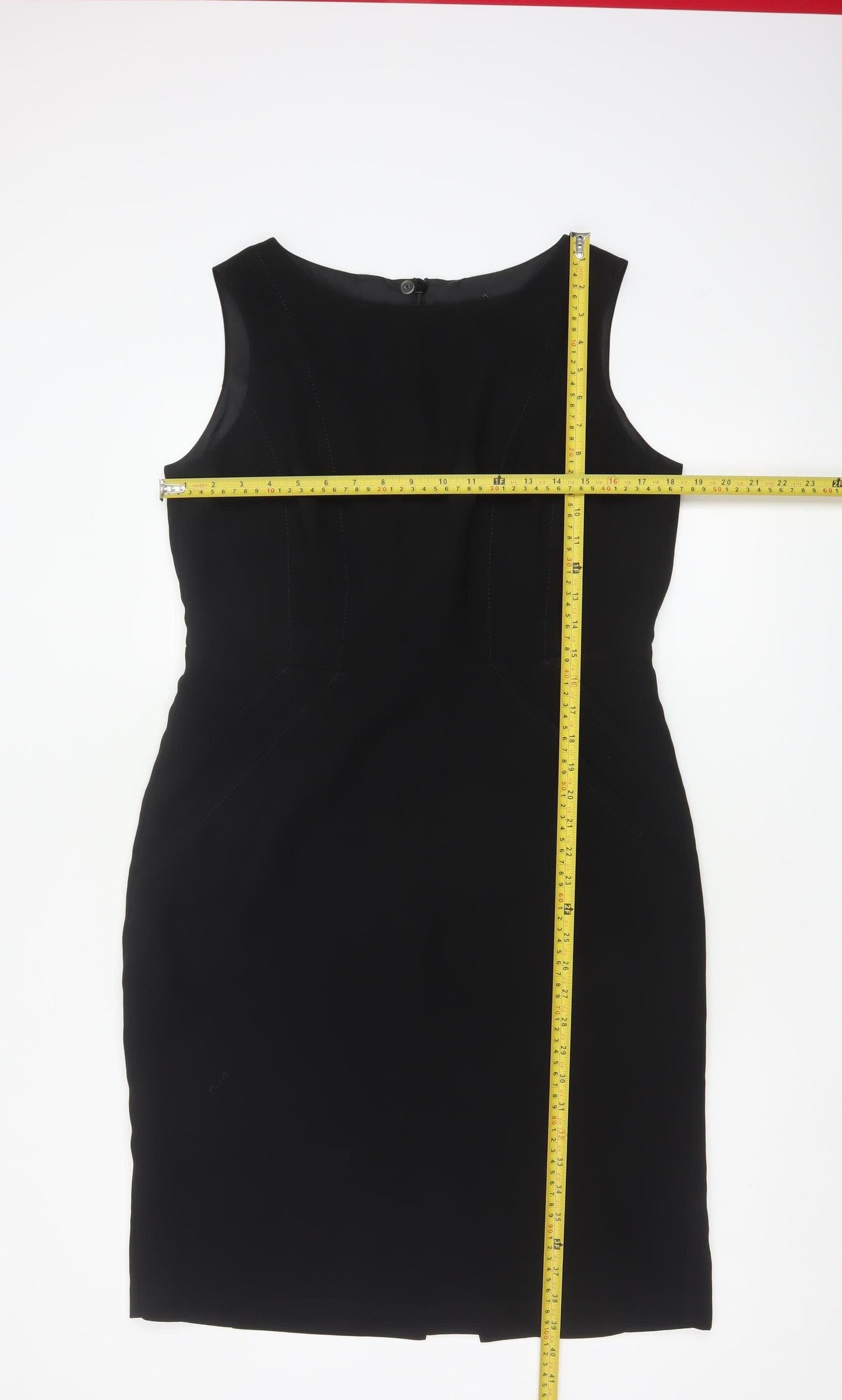 Marks and Spencer Women’s Black Sheath Dress Size 14 Sleeveless Workwear