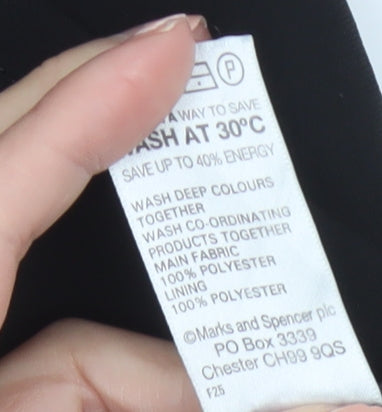 Marks and Spencer Women’s Black Sheath Dress Size 14 Sleeveless Workwear