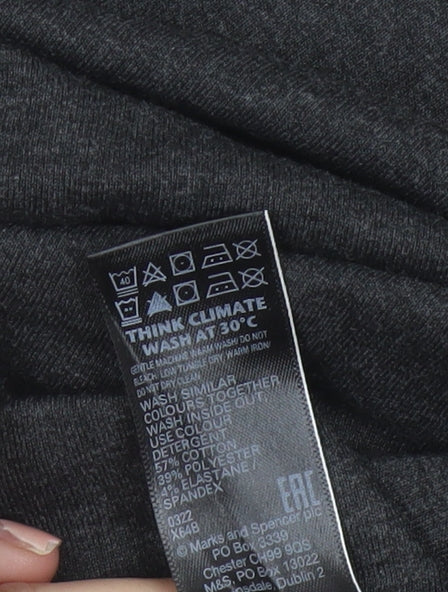 Marks and Spencer Women Grey Size 16 Short Leggings Trousers