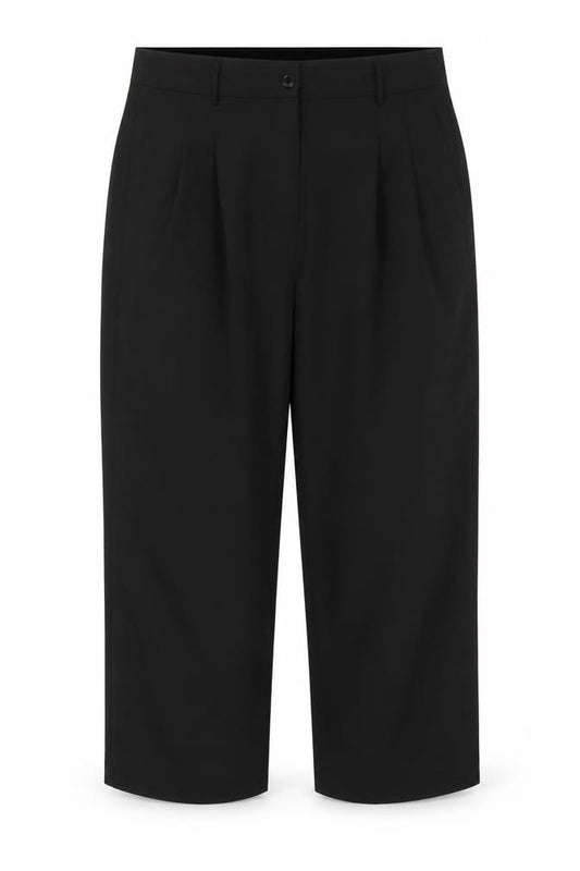 Simply Be Women’s Black Size 20 Pleated Trousers Polyester Blend