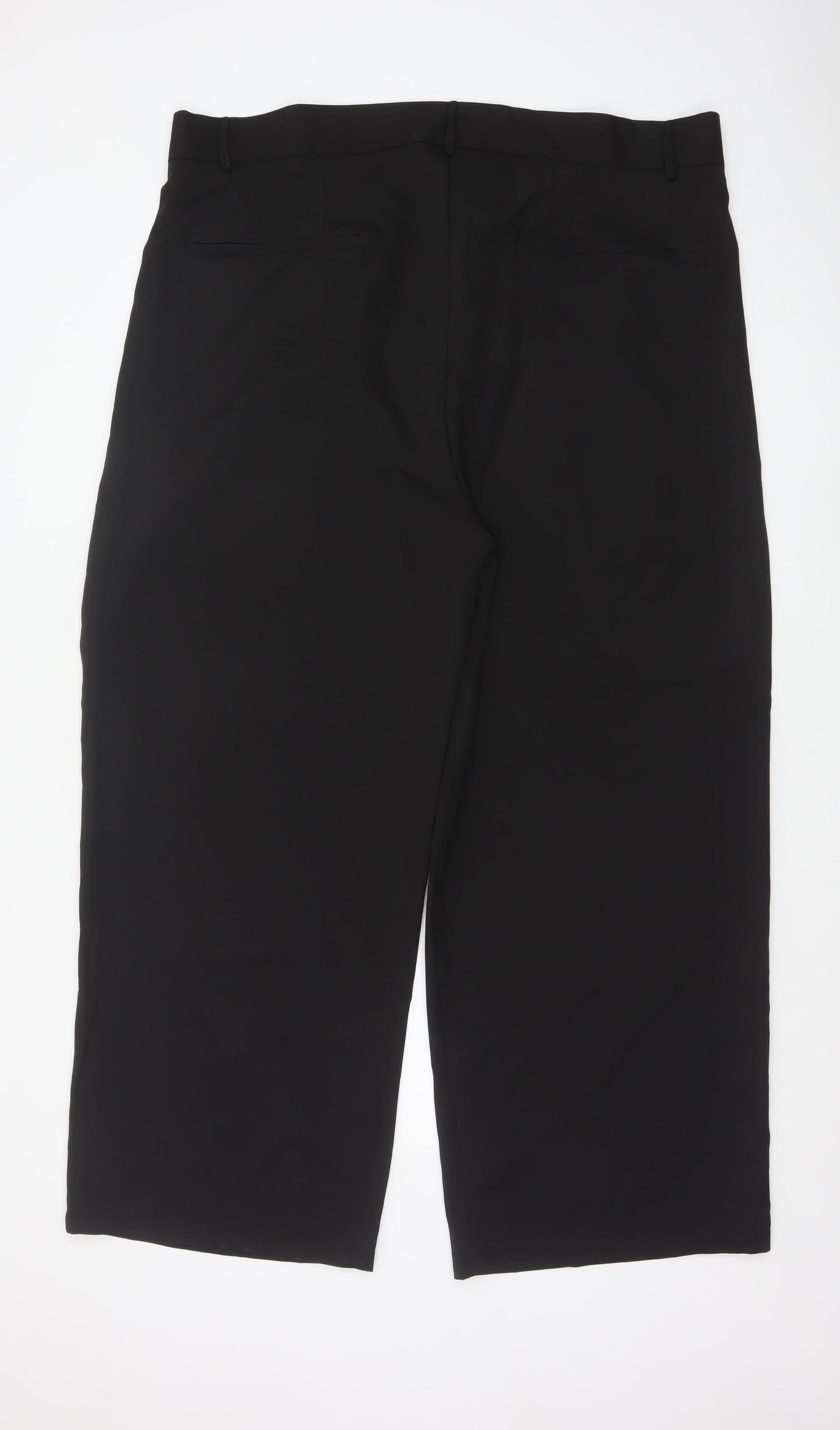 Simply Be Women’s Black Size 20 Pleated Trousers Polyester Blend