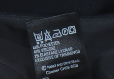 Marks and Spencer Women's Black Size 8 Stretch Work Trousers