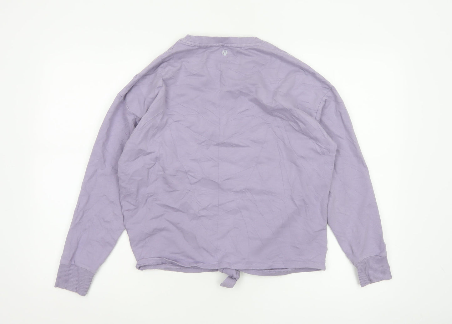 Marks and Spencer Womens Purple Cropped Long Sleeve T-Shirt Size 10