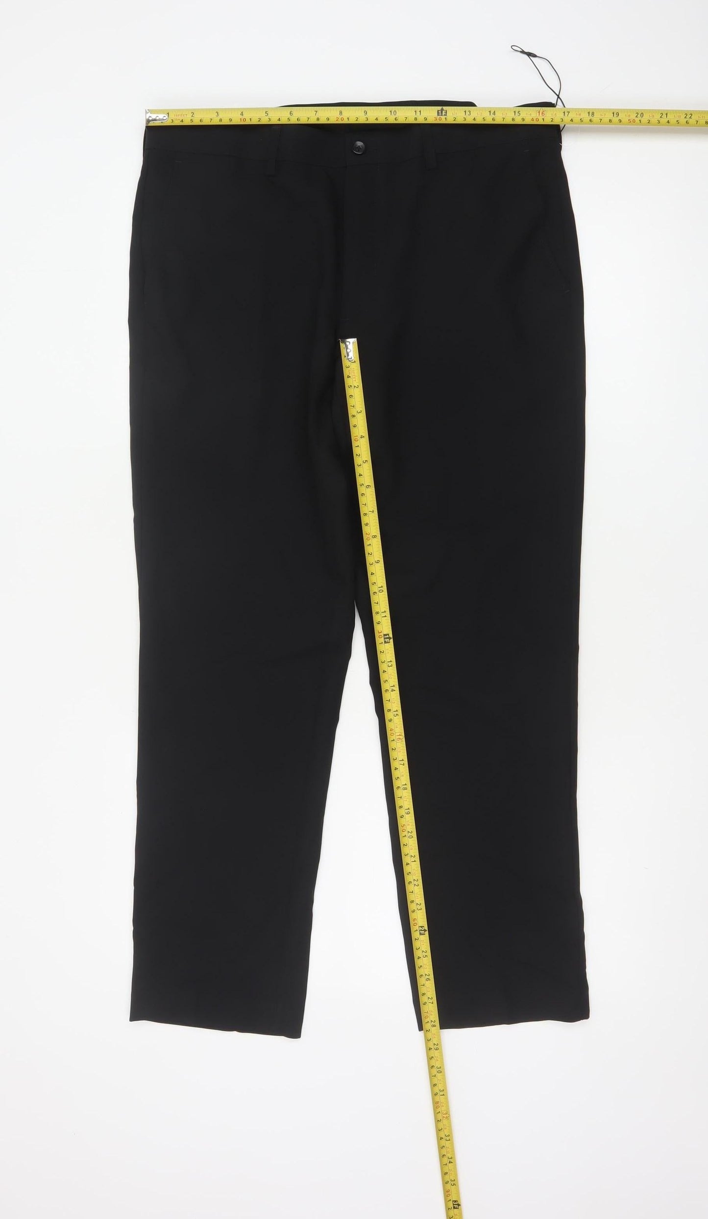 Marks and Spencer Men's Black Slim Fit Dress Pants 34x29