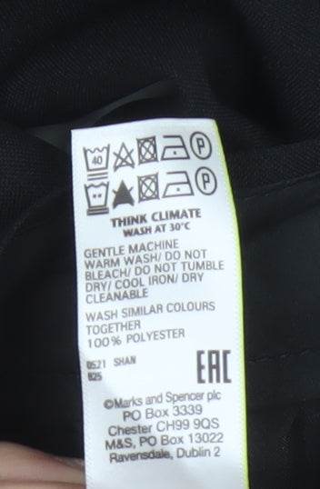Marks and Spencer Men's Black Slim Fit Dress Pants 34x29
