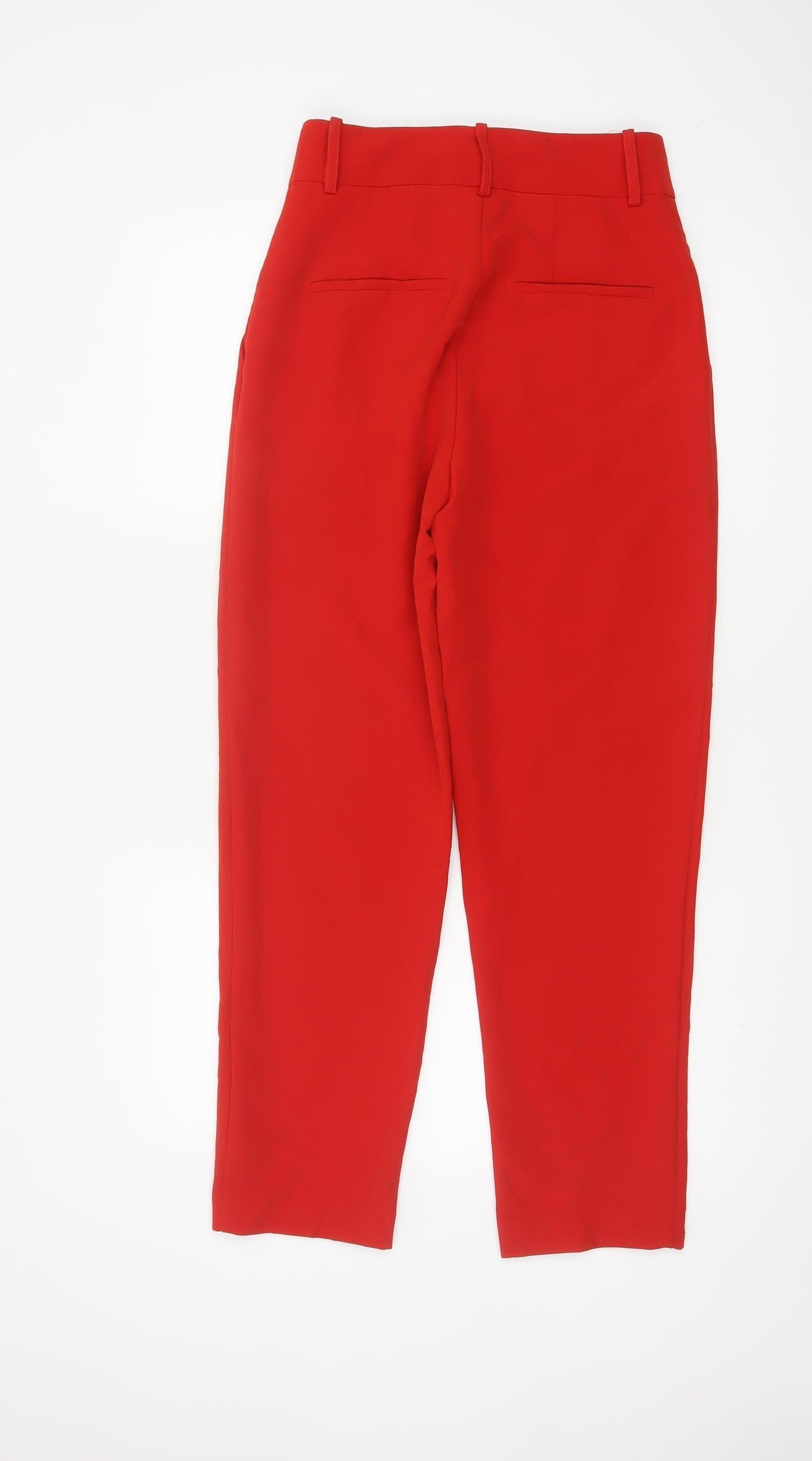 Attentif Paris Women Red Cropped Tapered Trousers Size 8